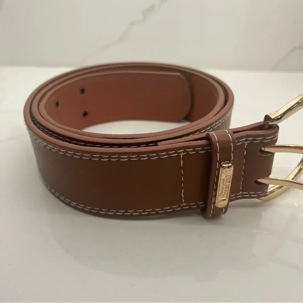 True Religion Brown Belt with Gold Buckle
